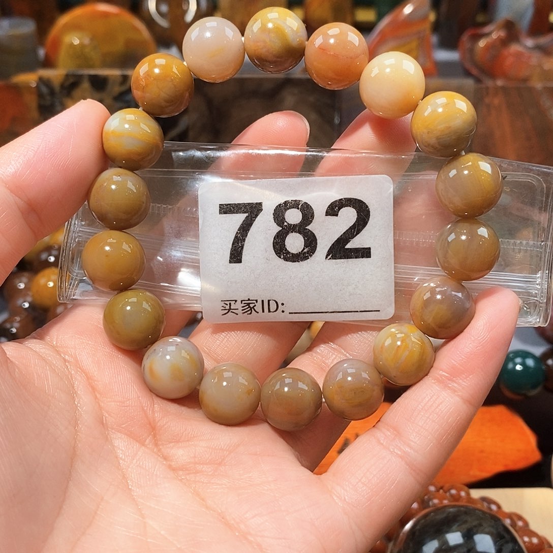 硅化玉天然北票硅化玉手串未镶嵌天然北票硅化玉手串