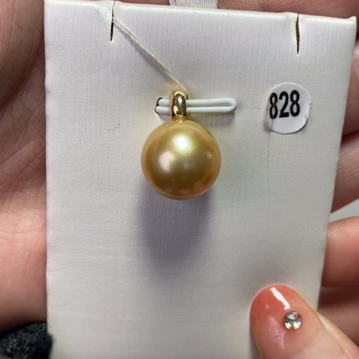 海水珍珠吊坠(不含链)18K金镶嵌