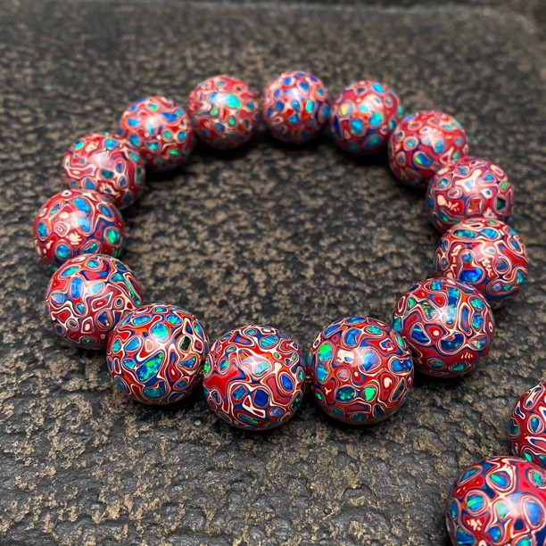 万福大漆1.6cm圆珠单珠散珠手串非遗文化传统手工艺