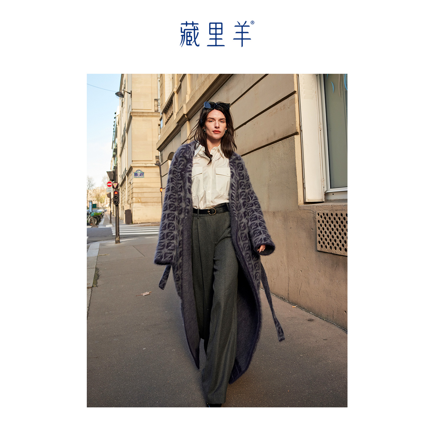 【KK专属】藏里羊【北美小动物毛毛】秋冬设计感中长款外套M1037