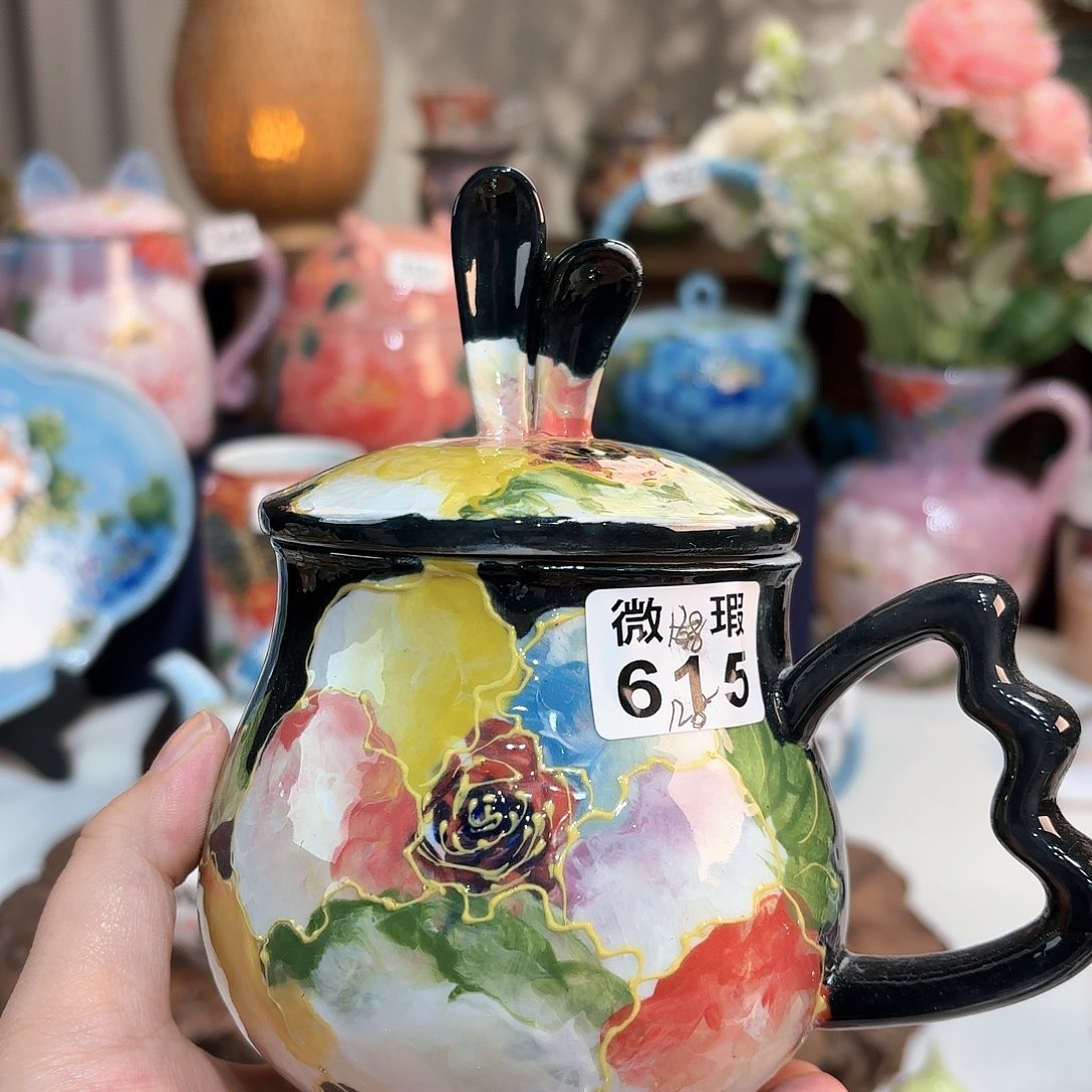 景德镇手绘高温釉下彩陶瓷茶具