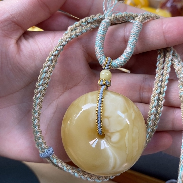 未镶嵌琥珀裸石平安扣