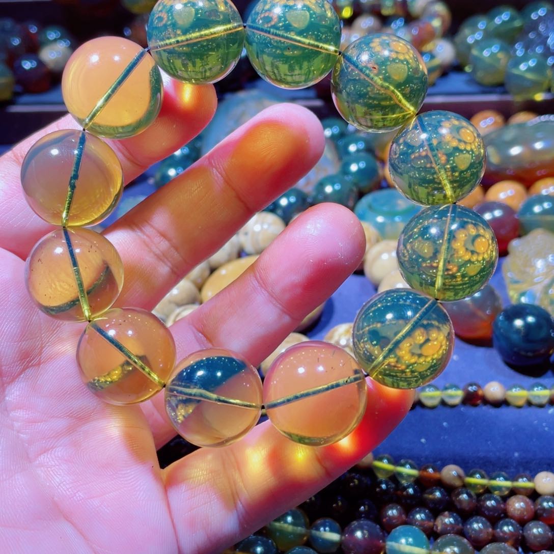 未镶嵌琥珀手链天然