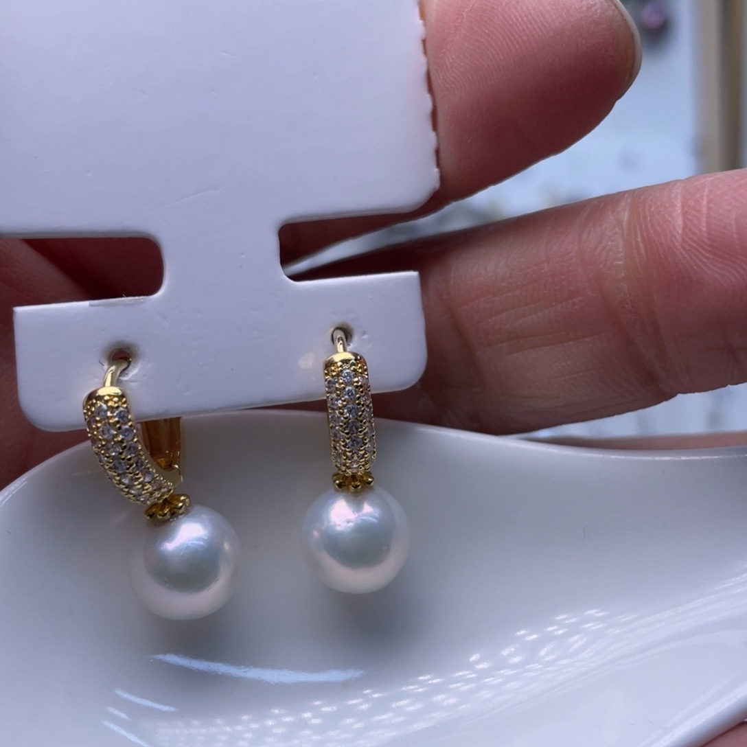 淡水珍珠耳饰未镶嵌