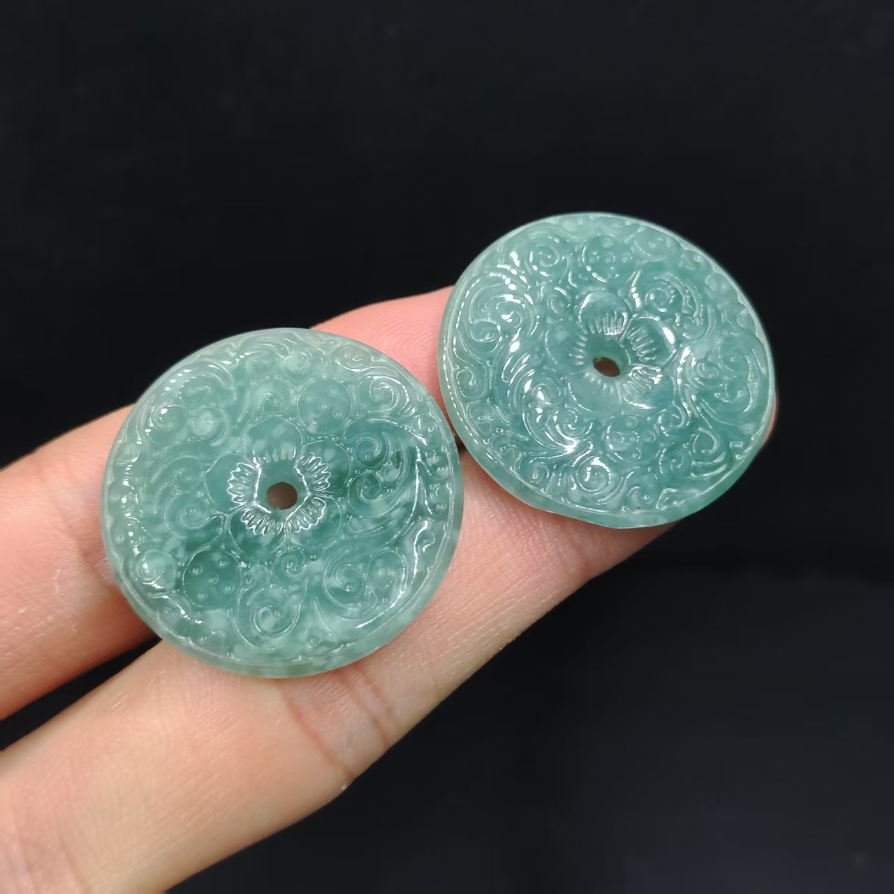 【龙龙严选】翡翠平安扣吊坠赠绳GS【多样性发其一】约27-4mm