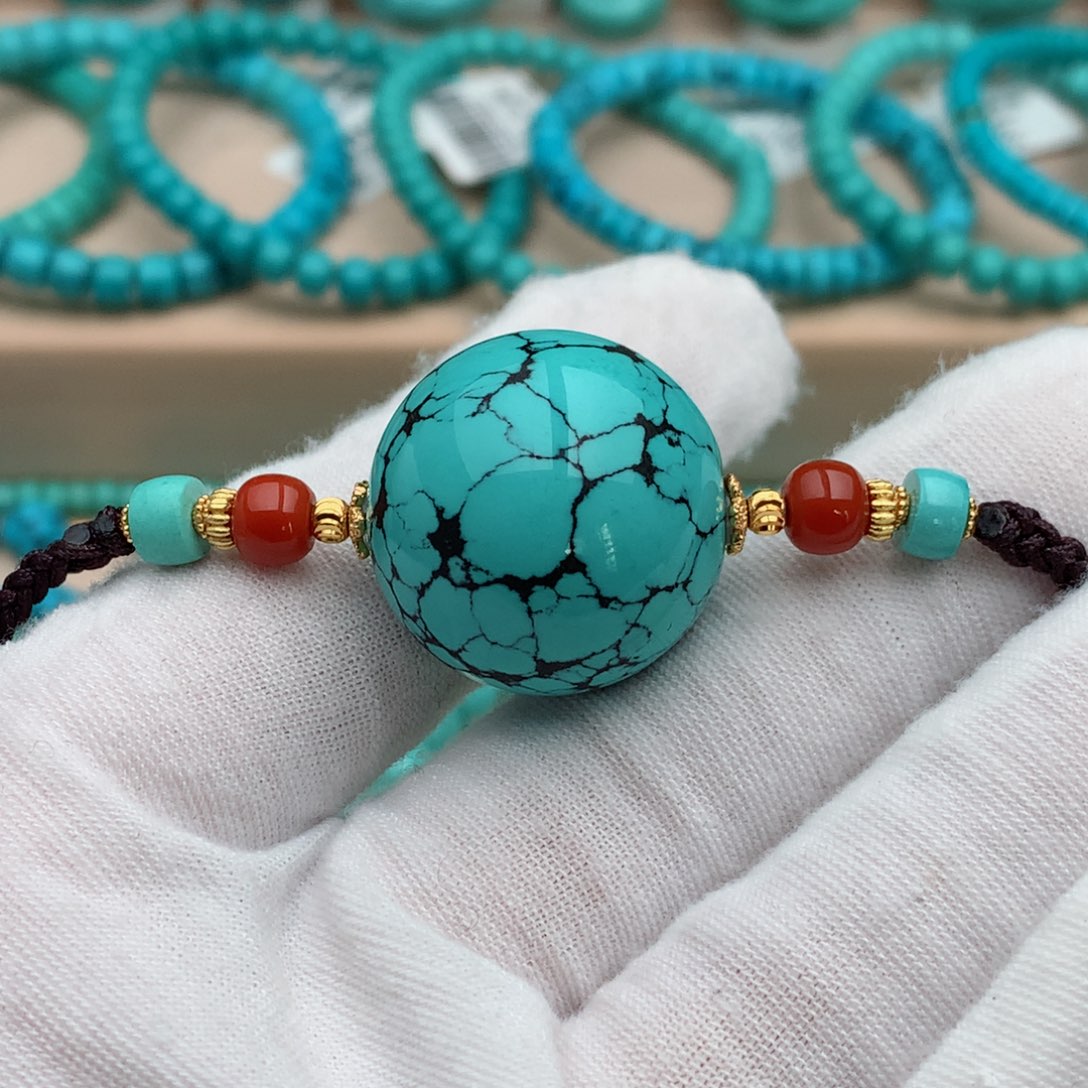 绿松石未镶嵌珠宝奇石23.8mm