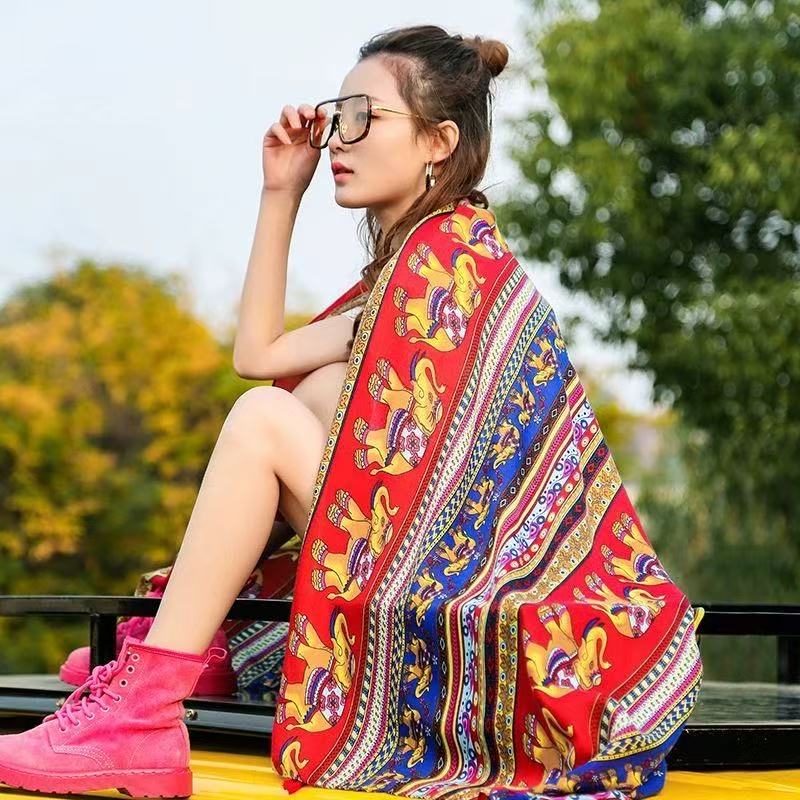 安迪-民族风爱马丝巾