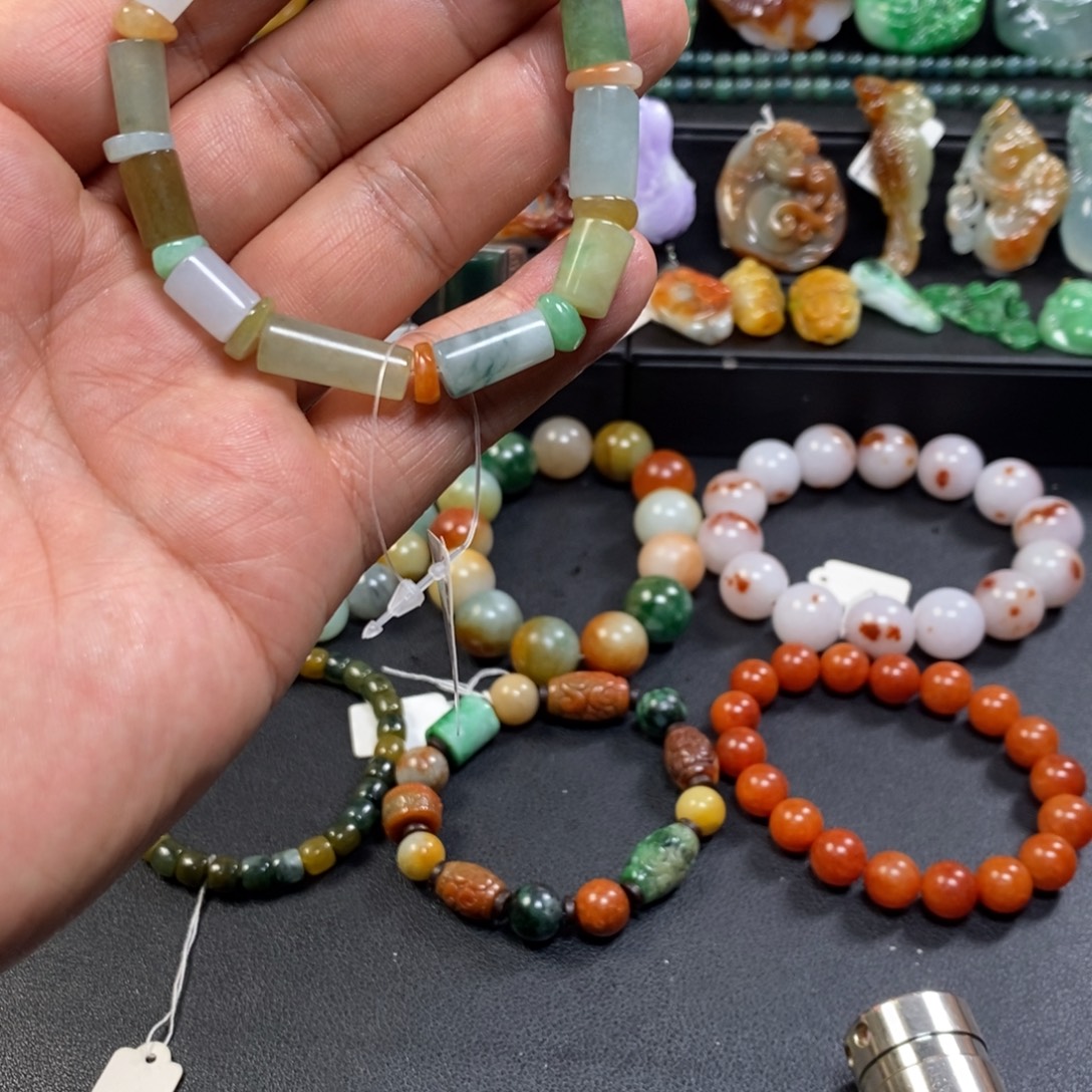 翡翠未镶嵌手串烟嘴芯