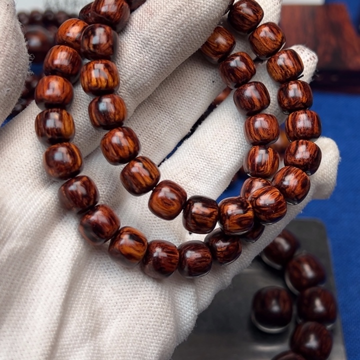 花梨木类红降10老型黑金满油单圈