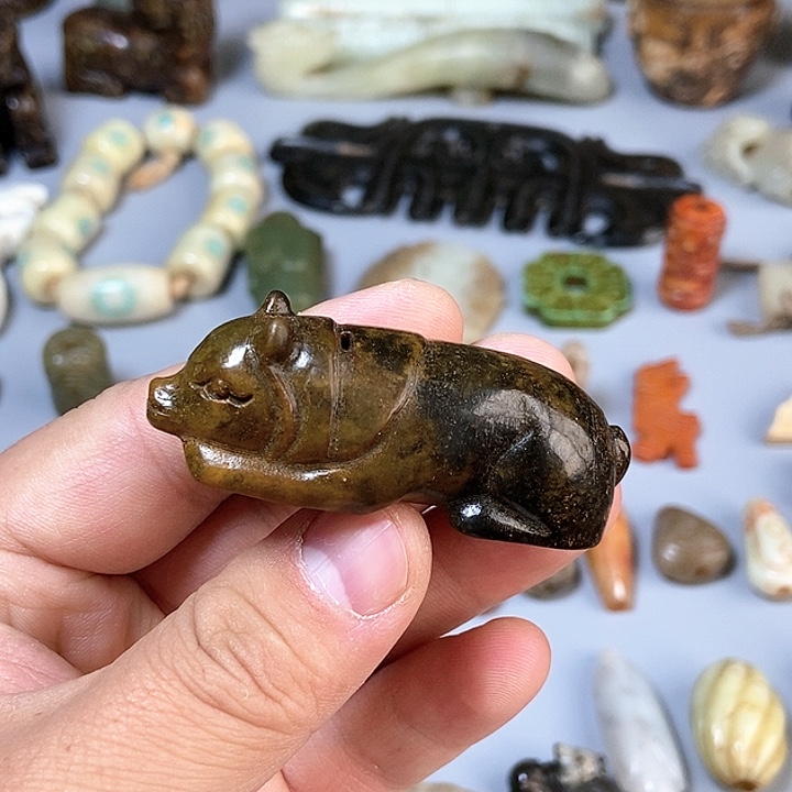和田玉未镶嵌颈饰127