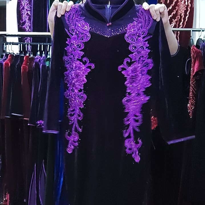 XL2XL旗袍贴秀花中长款