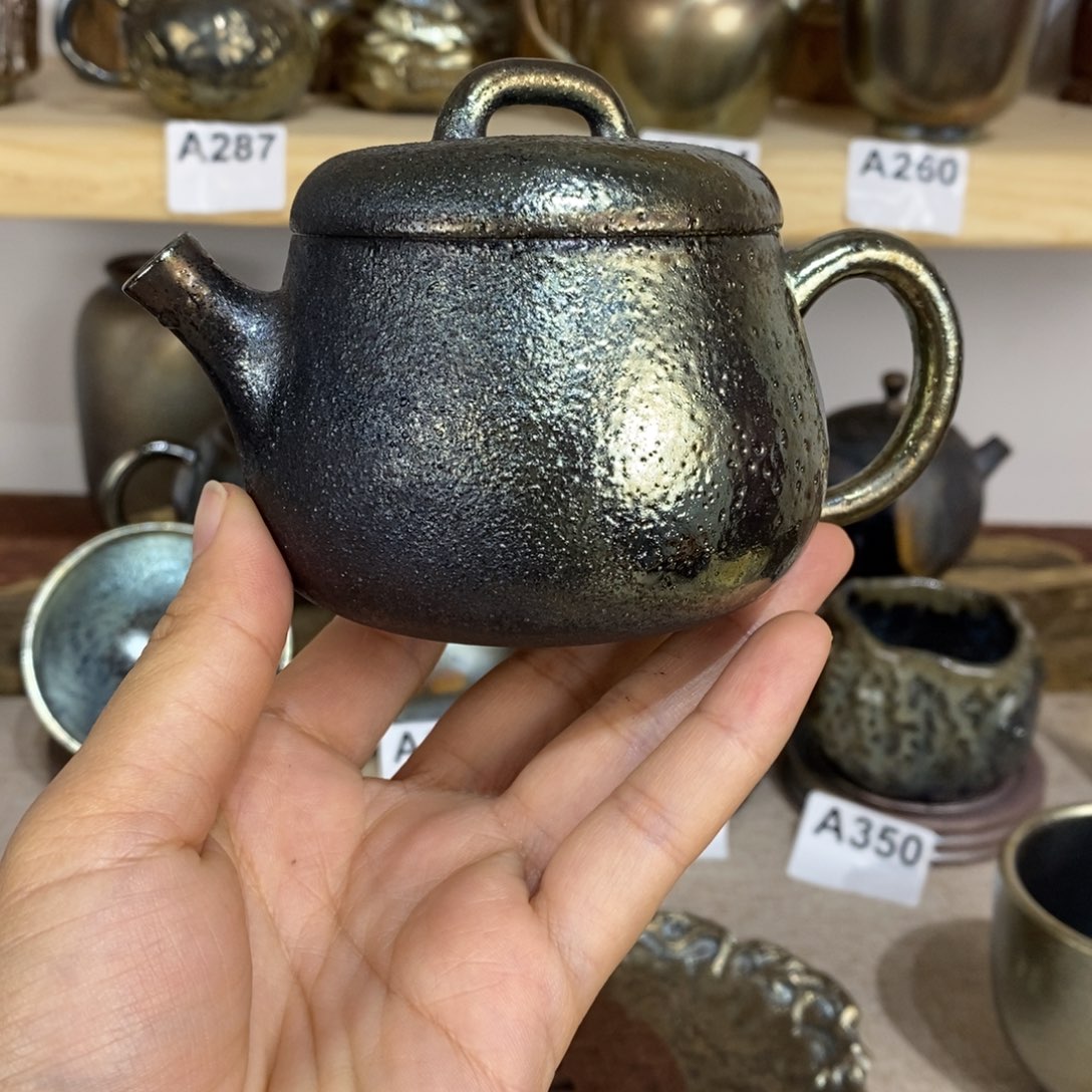 建水紫陶柴烧茶壶