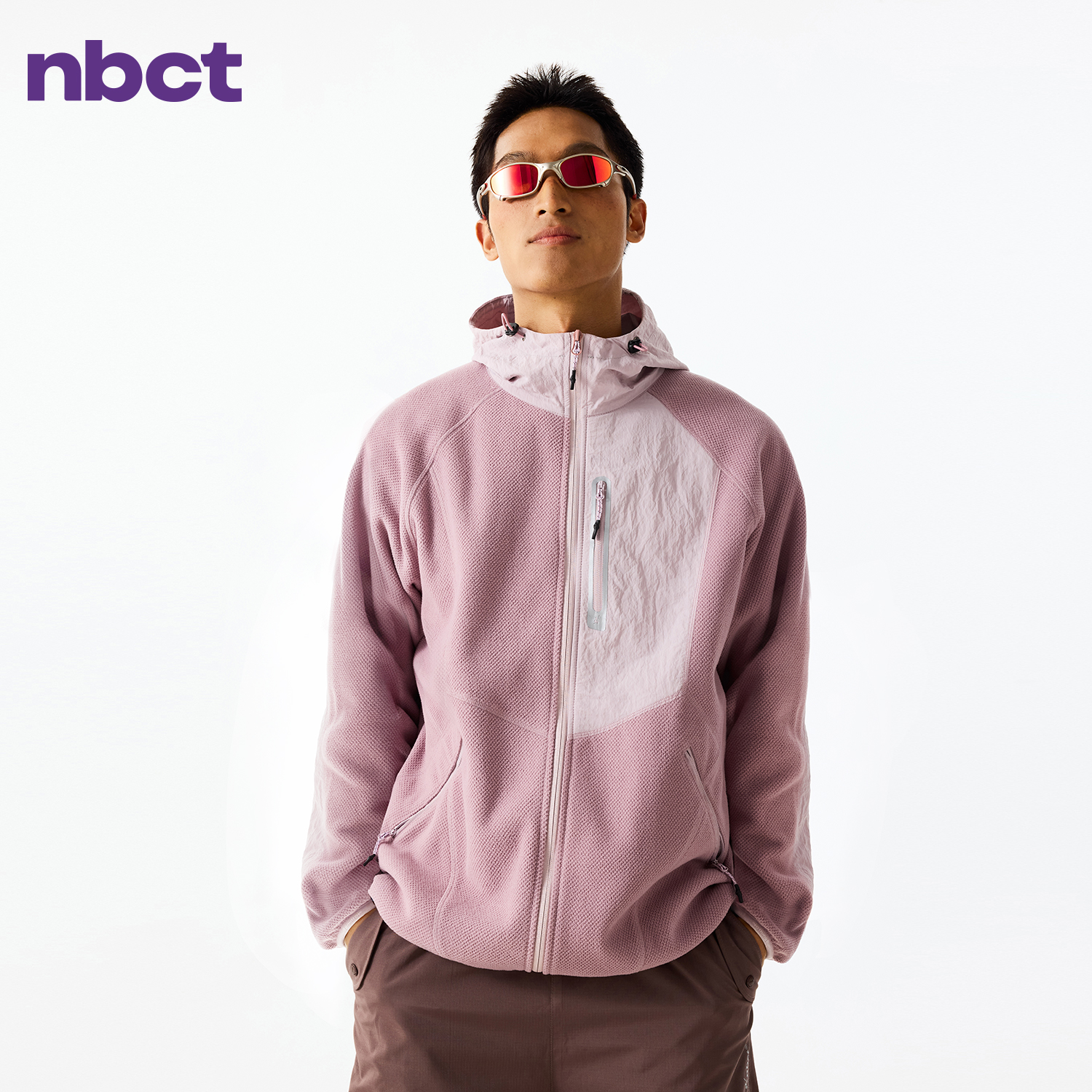 NBCT运动抓绒外套蜂巢保暖抓绒摇粒绒多口袋卫衣开衫外套0188-1