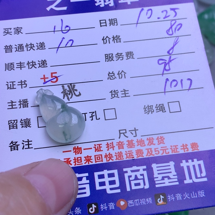 颈饰未镶嵌翡翠儿*