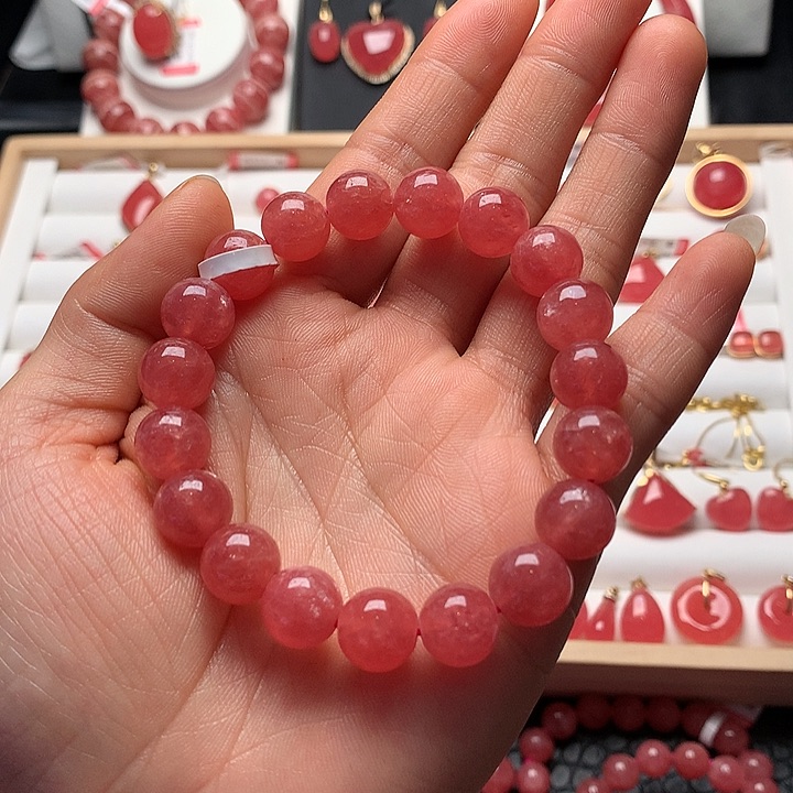 菱锰矿（红纹石）手绳未镶嵌