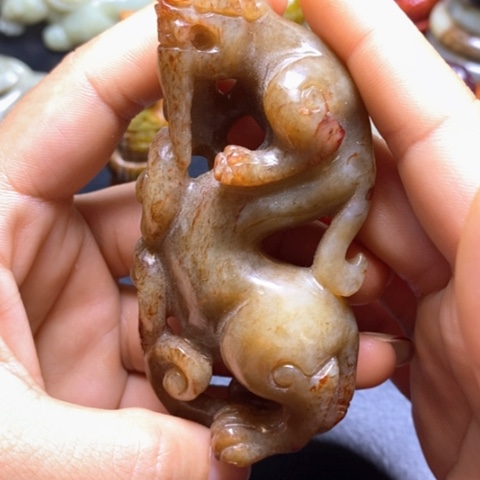 白玉菩提吊坠摆件