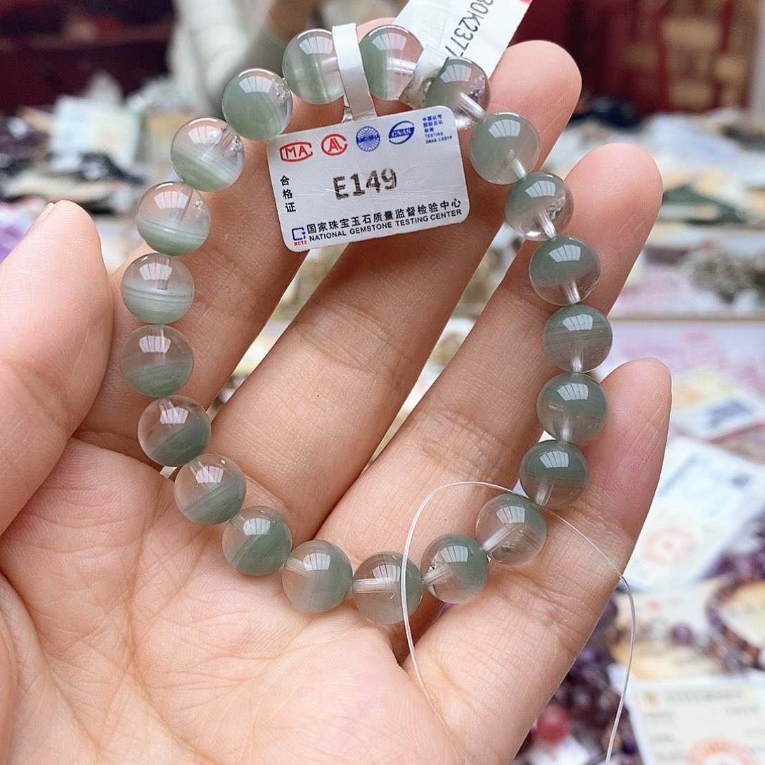 水晶手链未镶嵌E149翠幽灵9.2mm