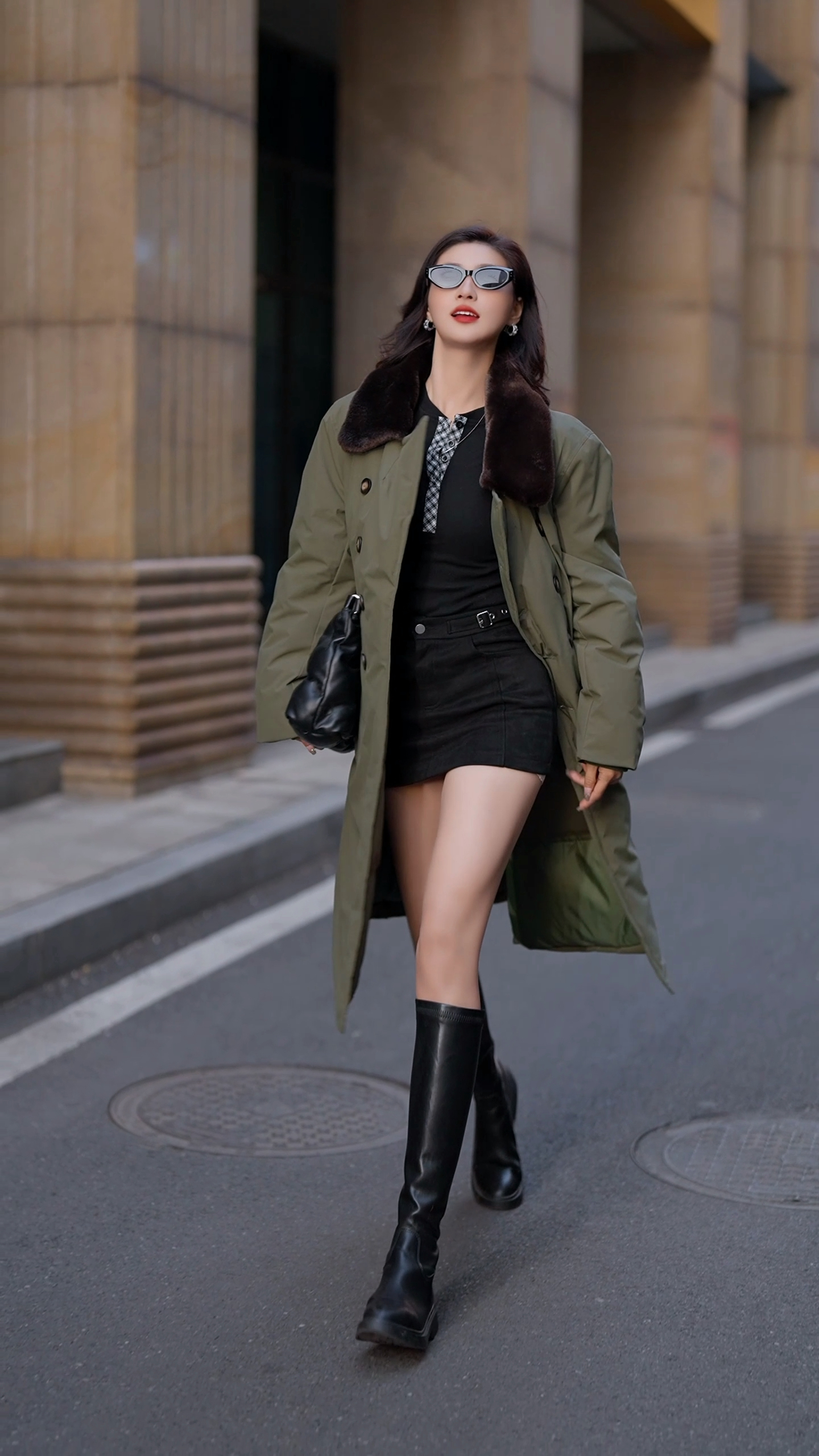 军大衣男加长款冬季石墨烯大衣东北防风保暖白鸭绒