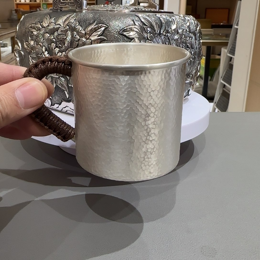 精品茶缸 足银999