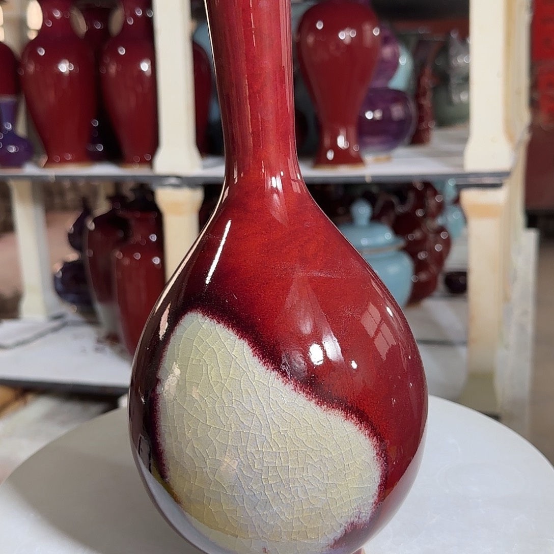 陶摆件郑家钧窑摆件微