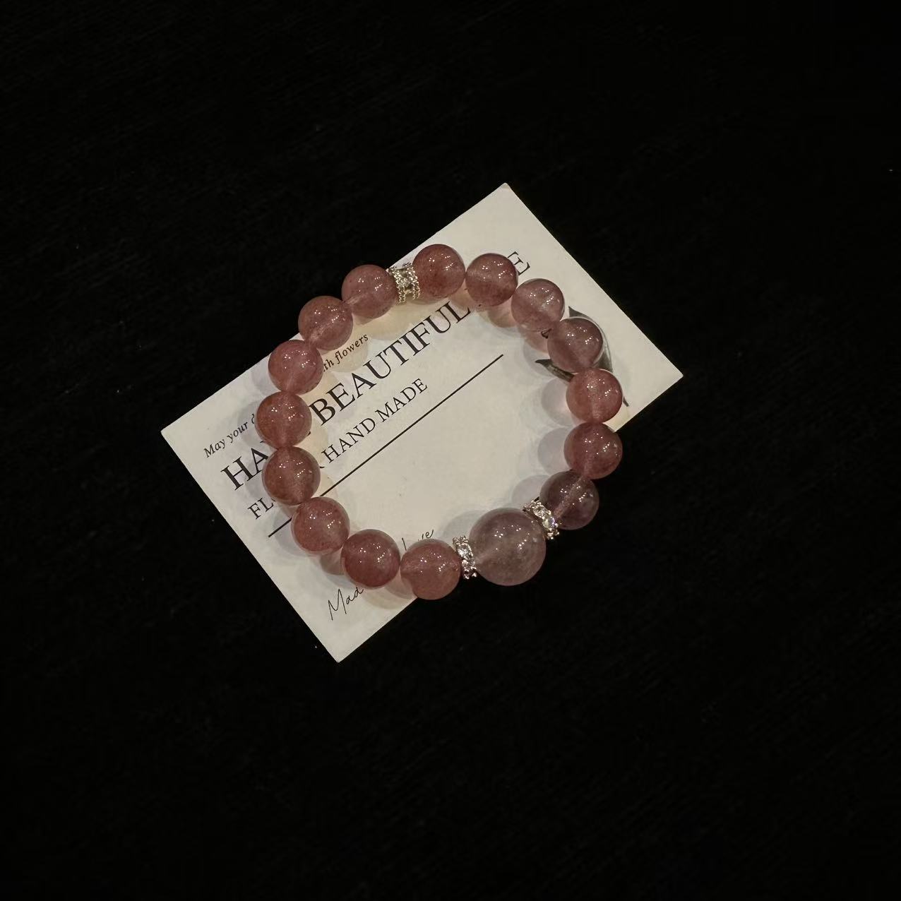 「YIMIMI」天然水晶 11mm草莓晶手链x3598 多样性发货