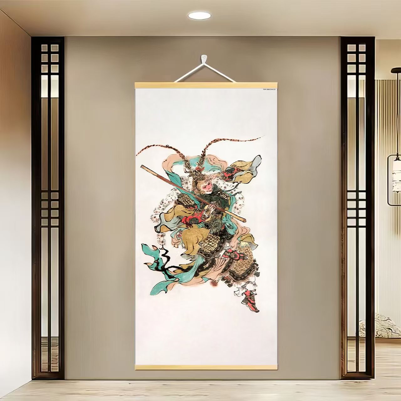 {799美猴王}60x120cm现代简约挂轴装饰画办公室家居装饰画