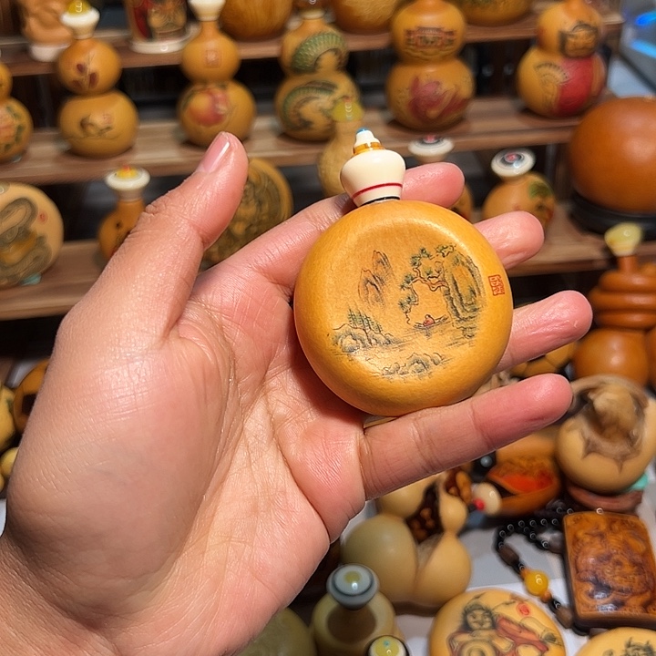 针刺山水葫芦葫芦