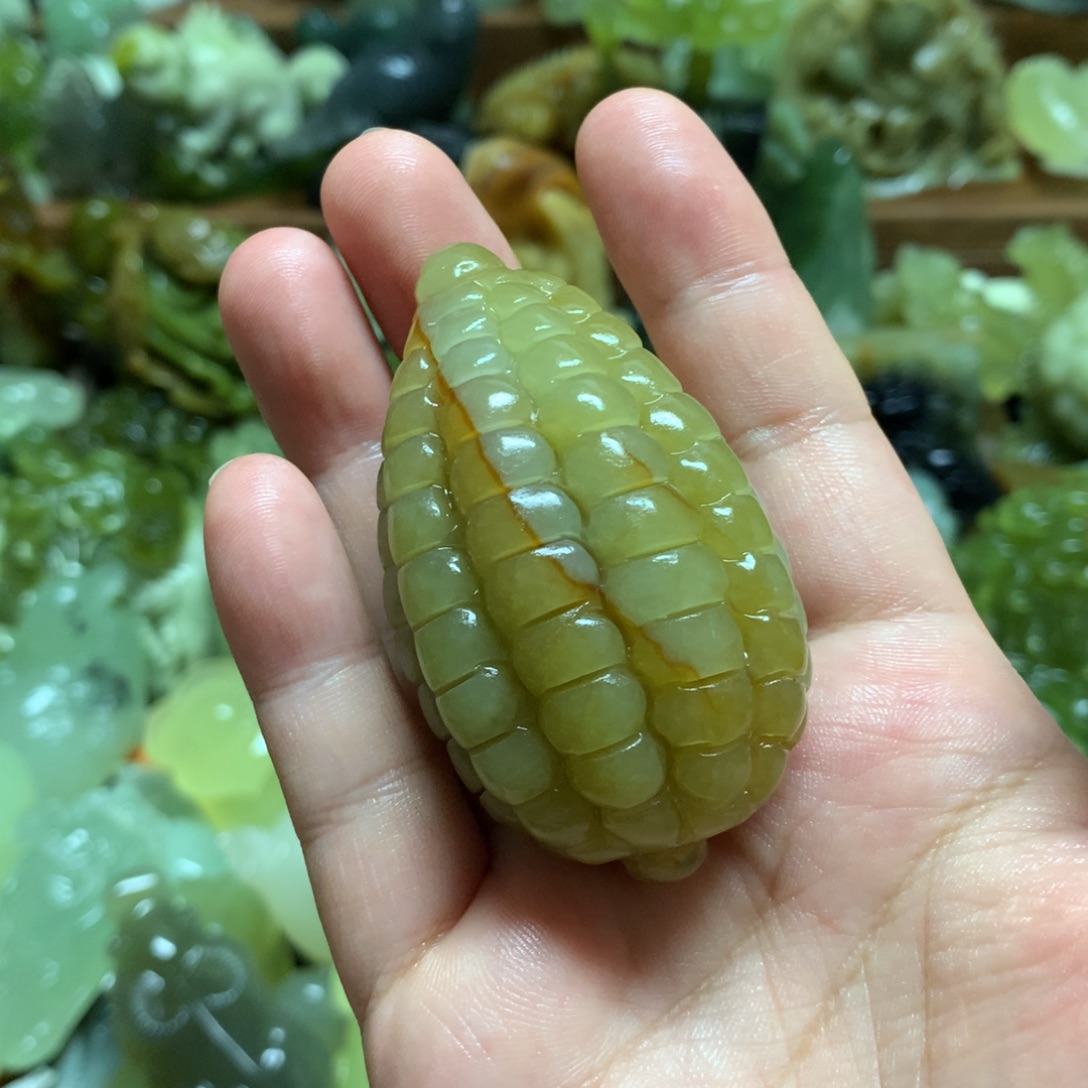 未镶嵌岫玉手把手把