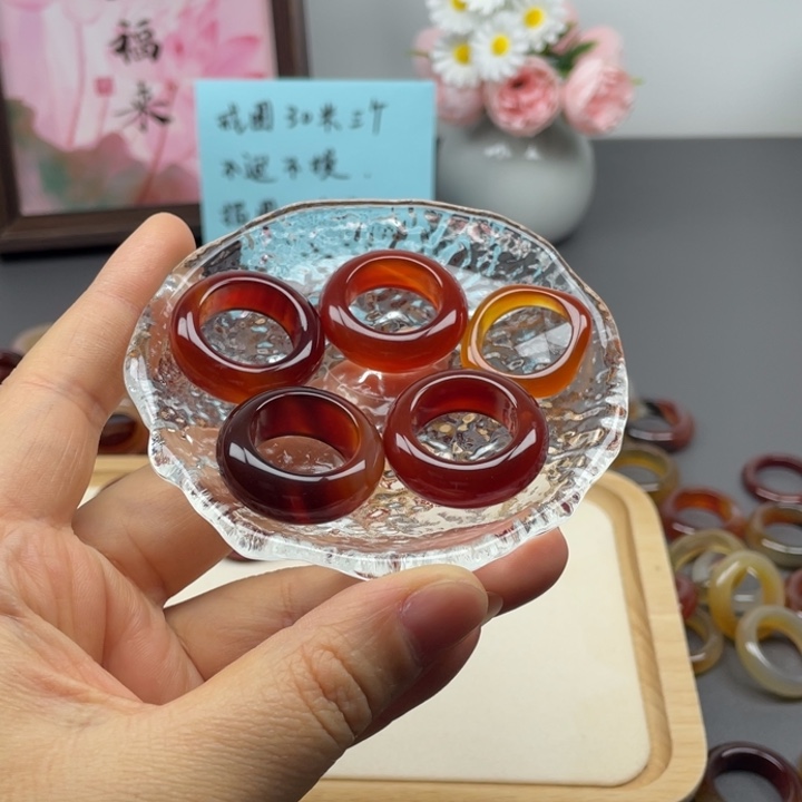 未镶嵌戒指玛瑙/玉髓善**哉