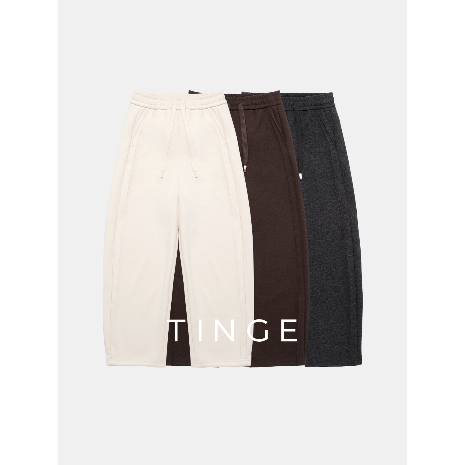 贴己水晶格舒适垂感弯刀针织空气裤女秋冬保暖休闲长裤子直筒宽松