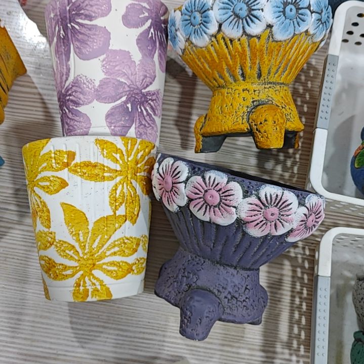 红陶吸水透气的白陶花盆凑满12发货