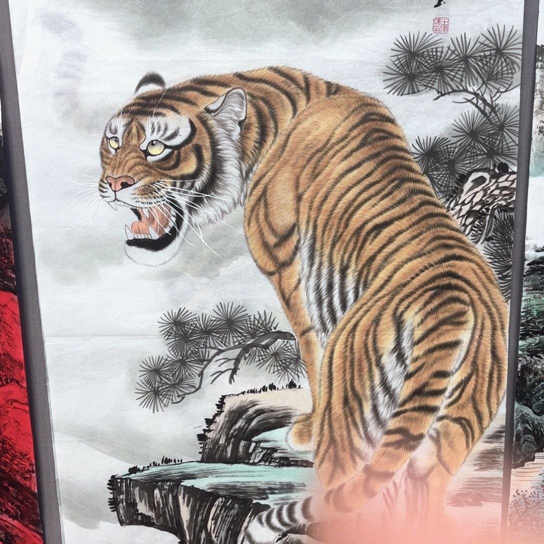 国画70/140四尺手绘 老虎