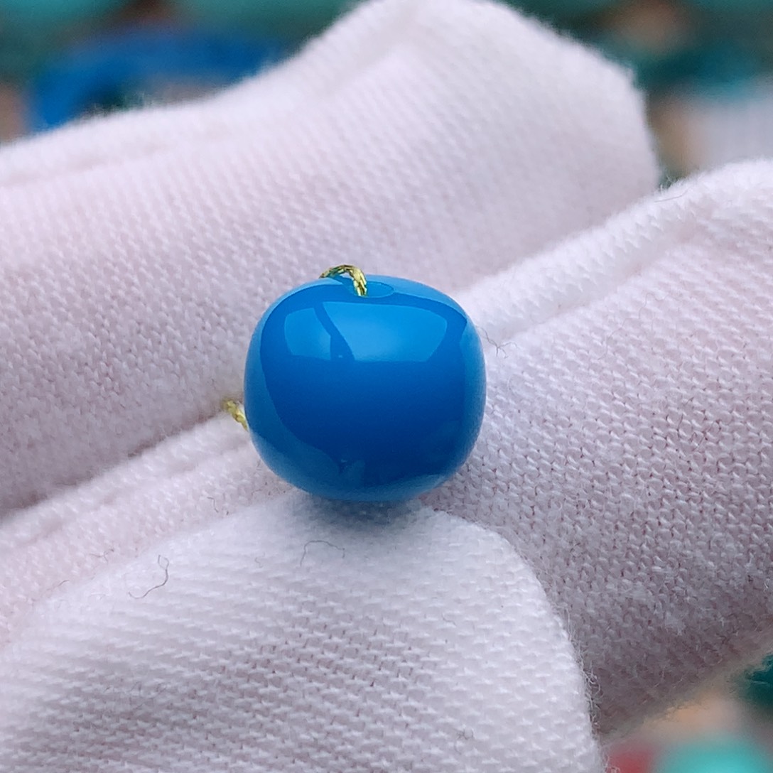 未镶嵌绿松石珠宝奇石8.4mm