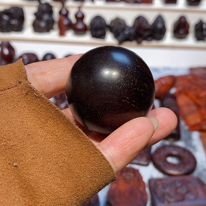 把件小叶紫檀一**秋印度小叶紫檀手把件