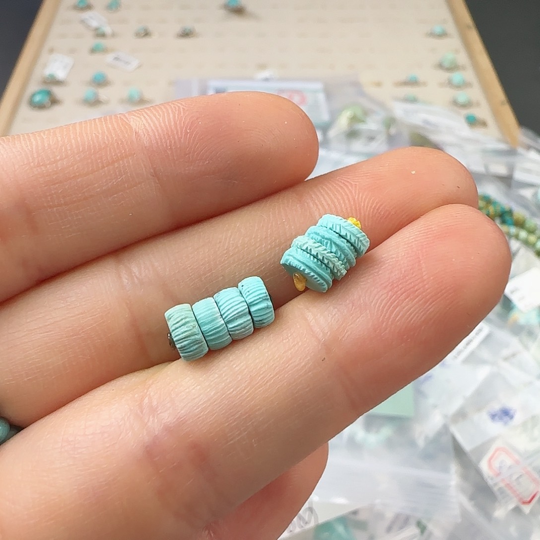 绿松石珠宝半成品未镶嵌