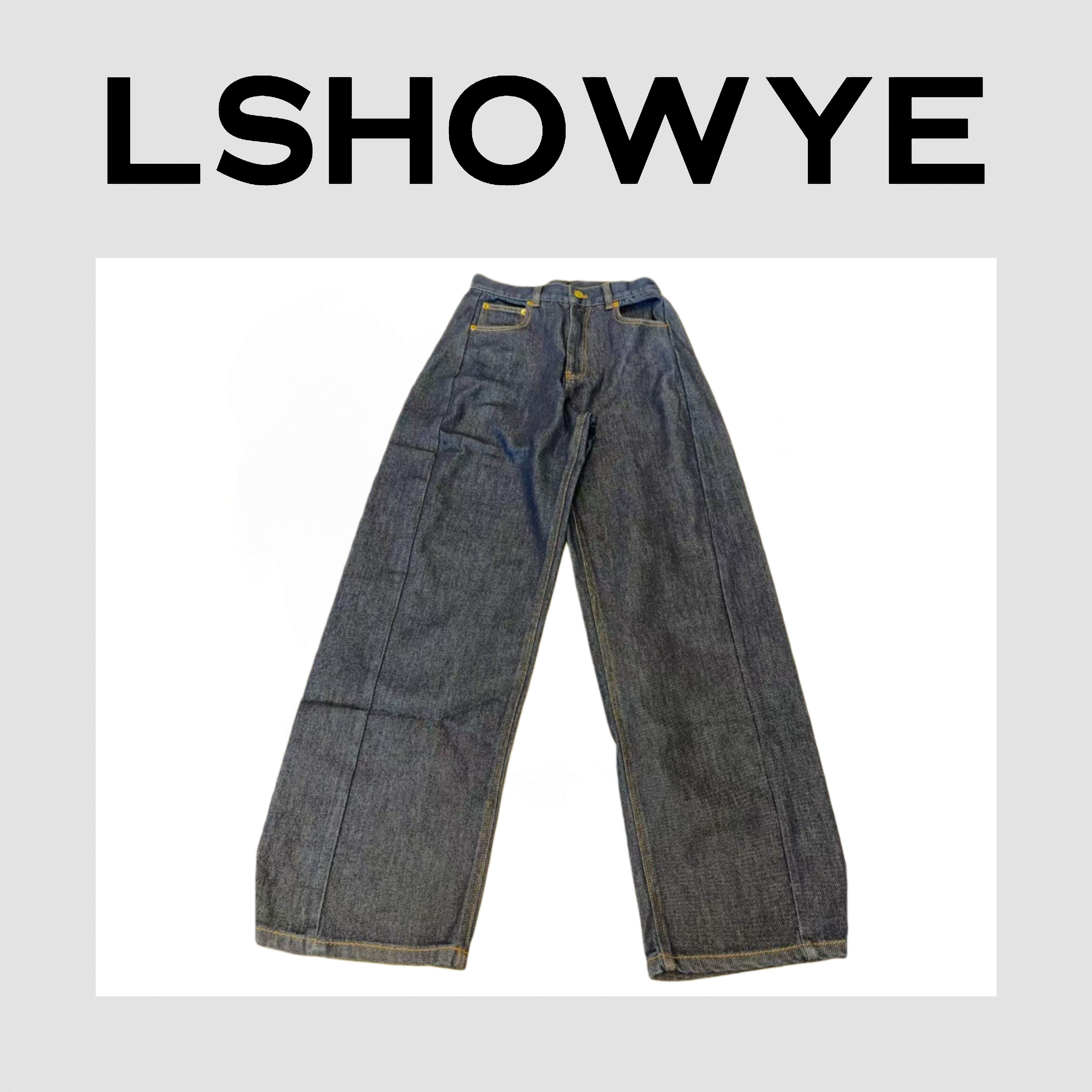 LSHOWYE｜黄铜纽扣直筒牛仔裤 m5102