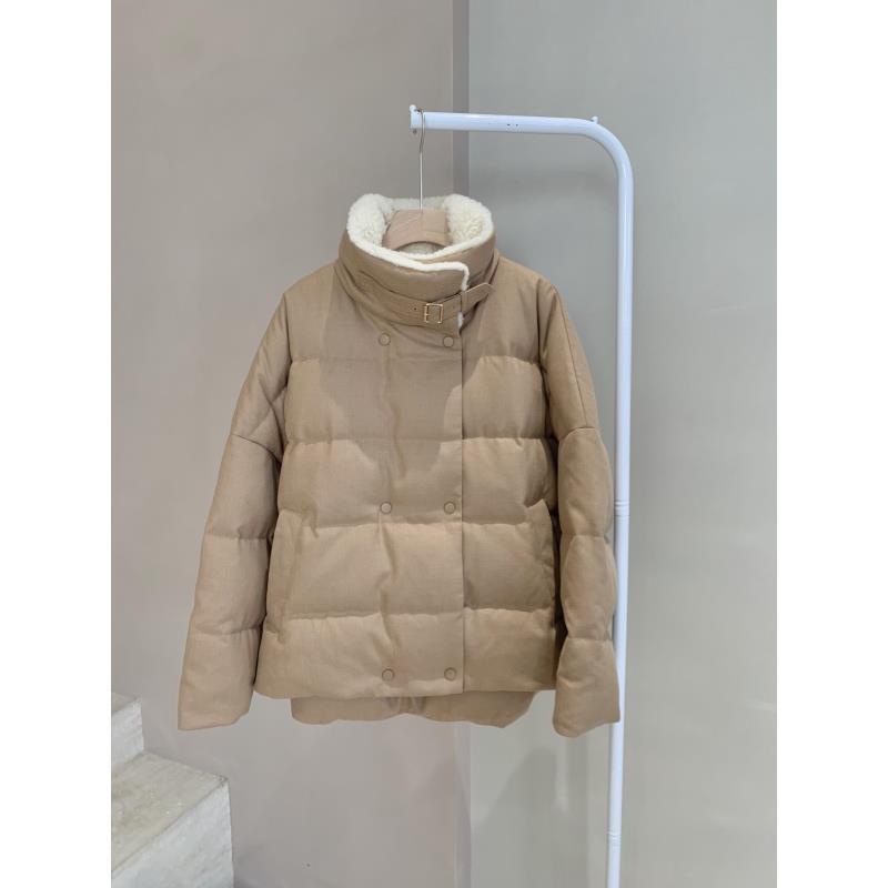 N0826 人字纹双排扣羽绒服