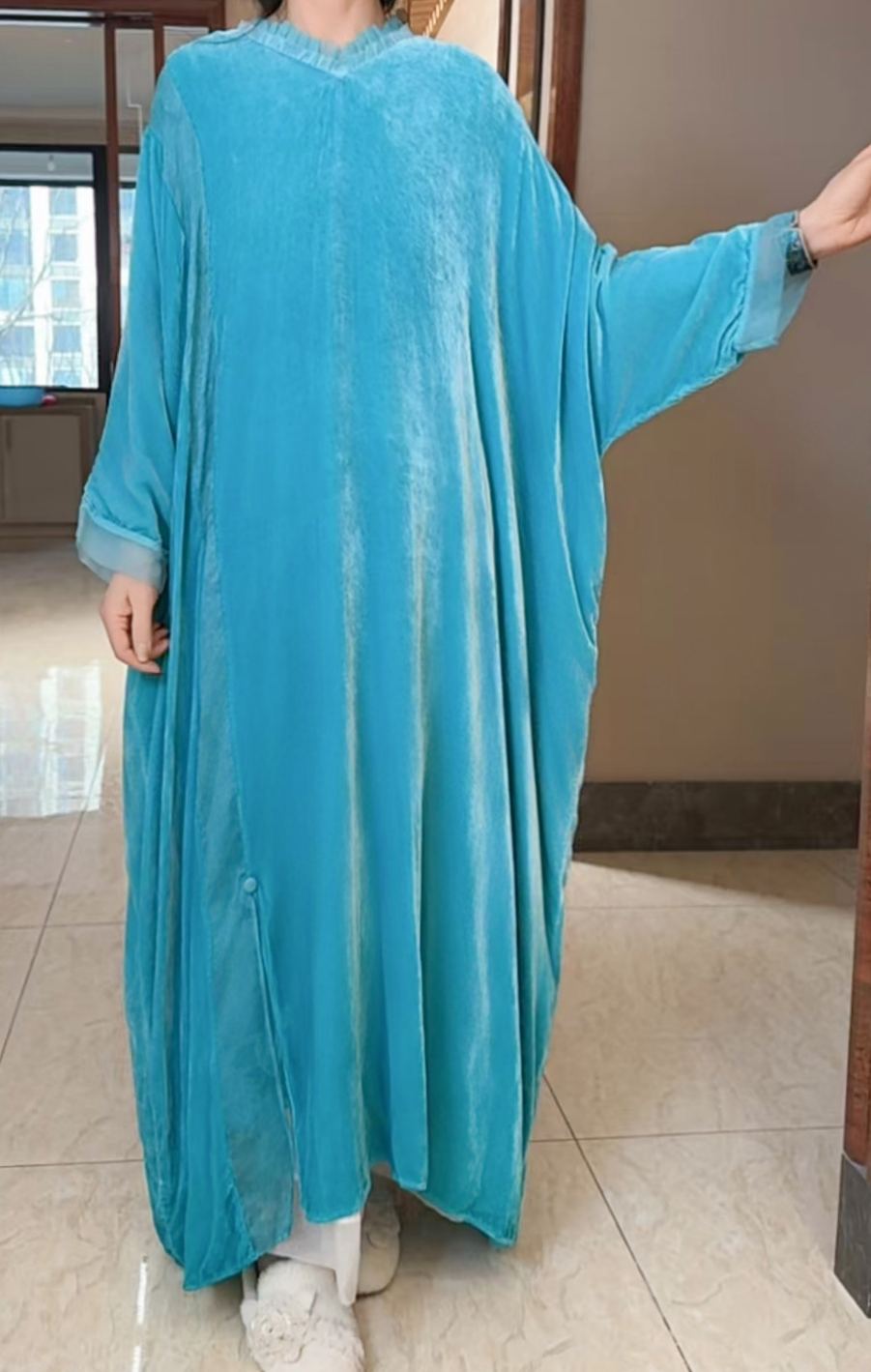 乌兰吉雅原创设计 美兰丝绒长裙