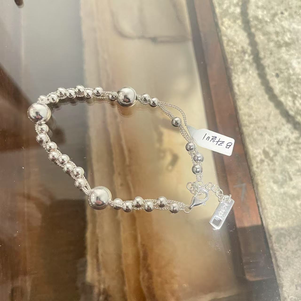 925银手链 0220A15 TJ韩国女装韩国直播代购925银珠珠手链 