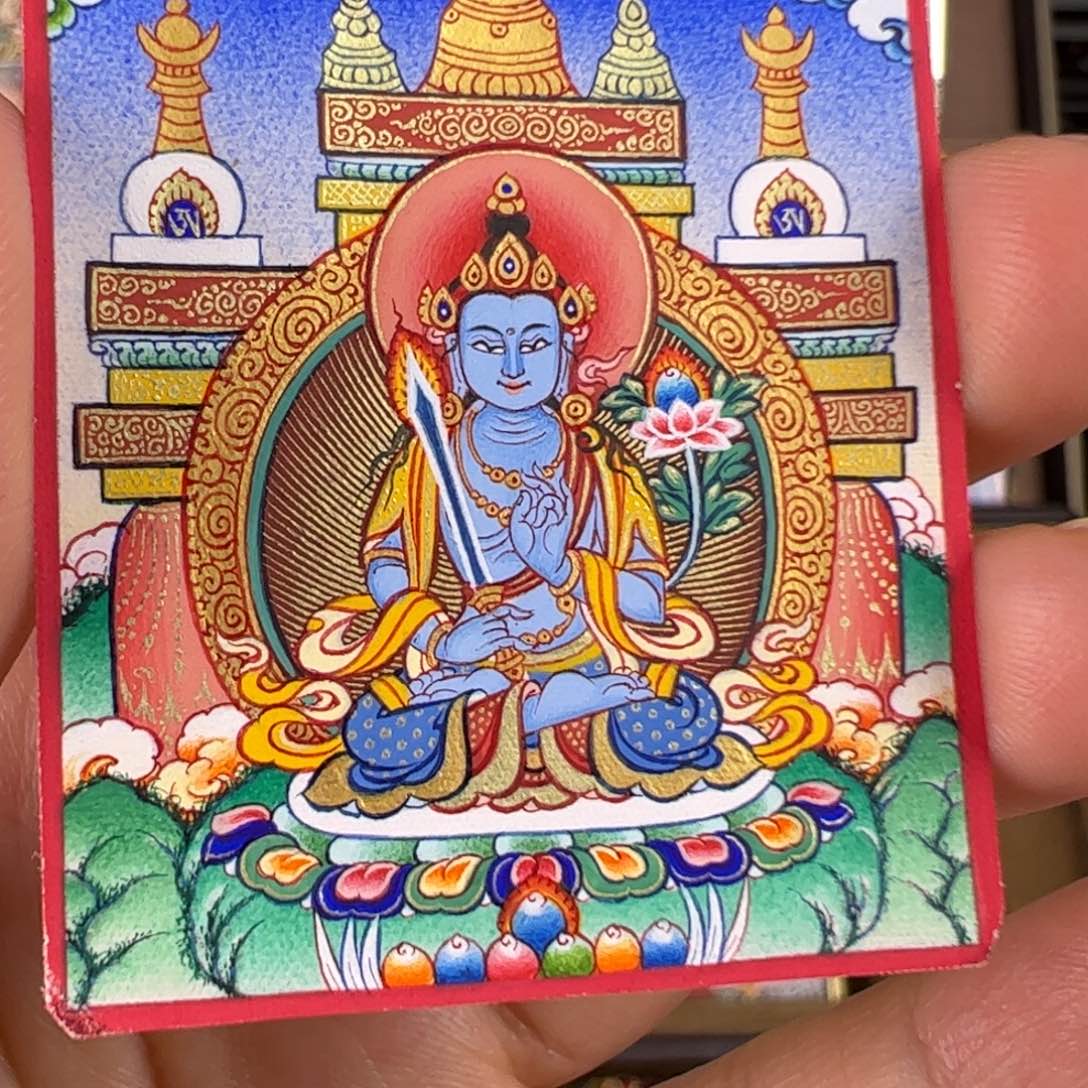 丰***食吊坠虚空藏唐卡绘画