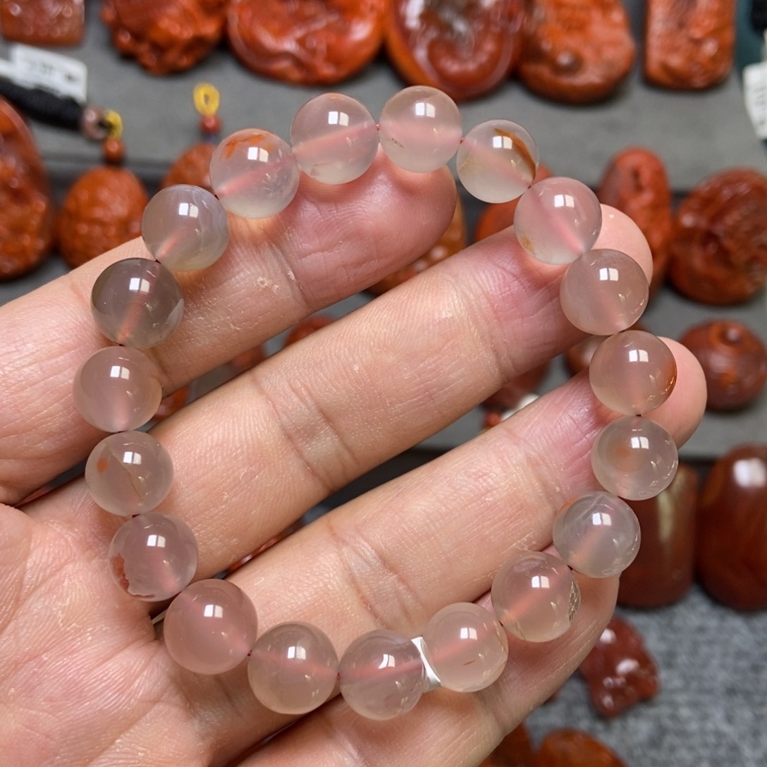 南红玛瑙未镶嵌手串10+’m