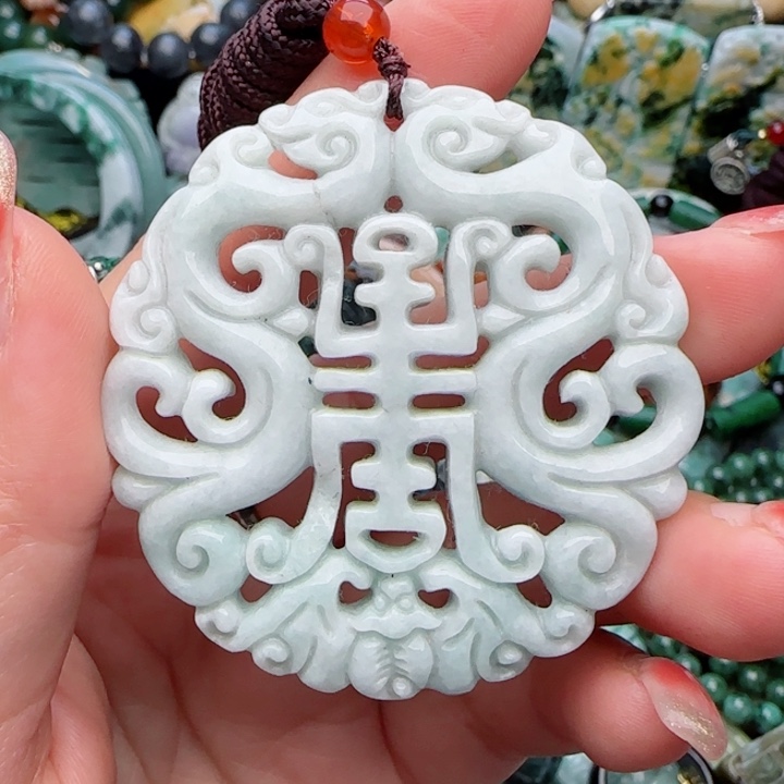 翡翠颈饰未镶嵌天然A货96