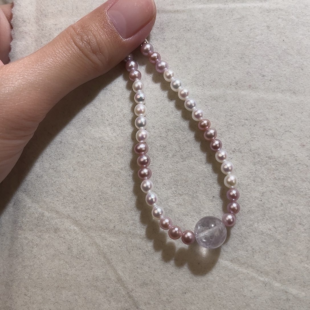 手绳淡水珍珠银S925镶嵌