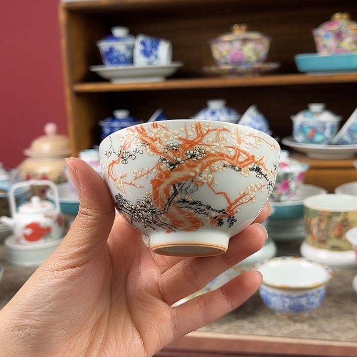 微瑕单杯景德镇陶瓷