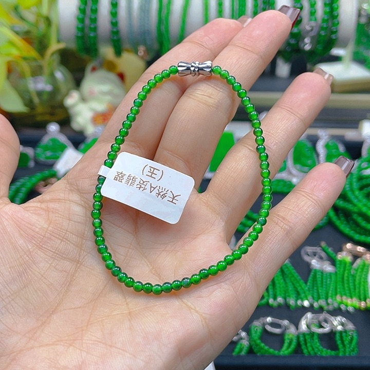 翡翠手链未镶嵌?**?圆珠手链3
