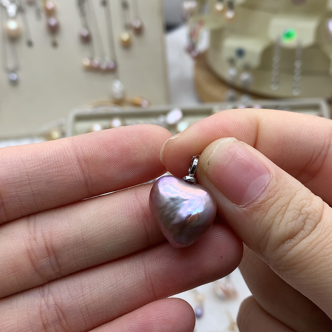 淡水珍珠银S925镶嵌颈饰