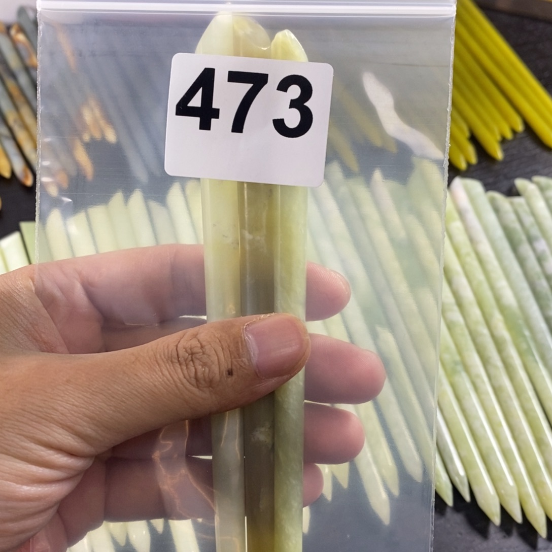 未镶嵌蛇纹石玉发簪