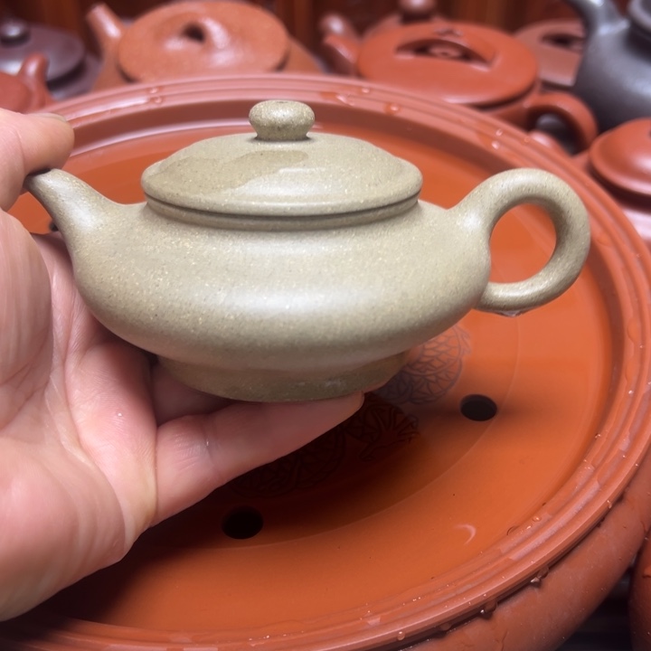 紫砂茶壶宜兴原矿蟹皮青