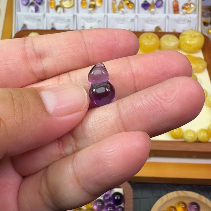 未镶嵌颈饰紫晶吊坠