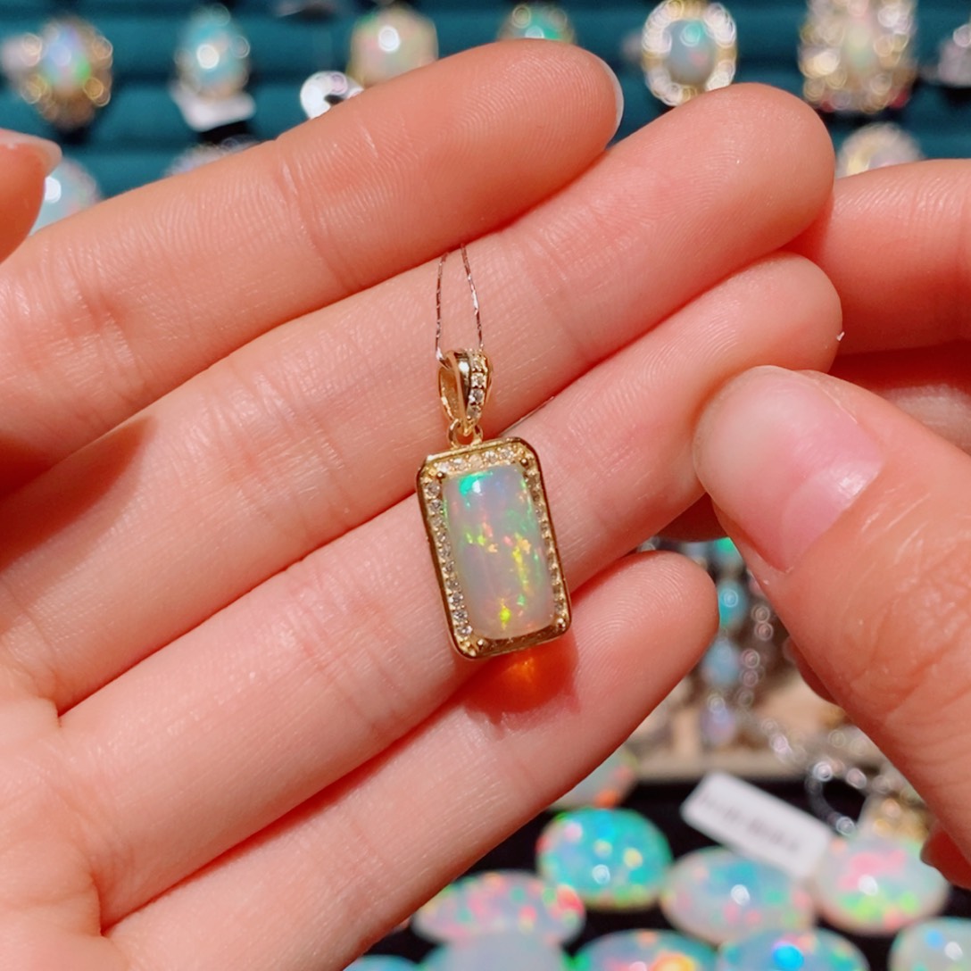 欧泊欧泊吊坠银S925镶嵌